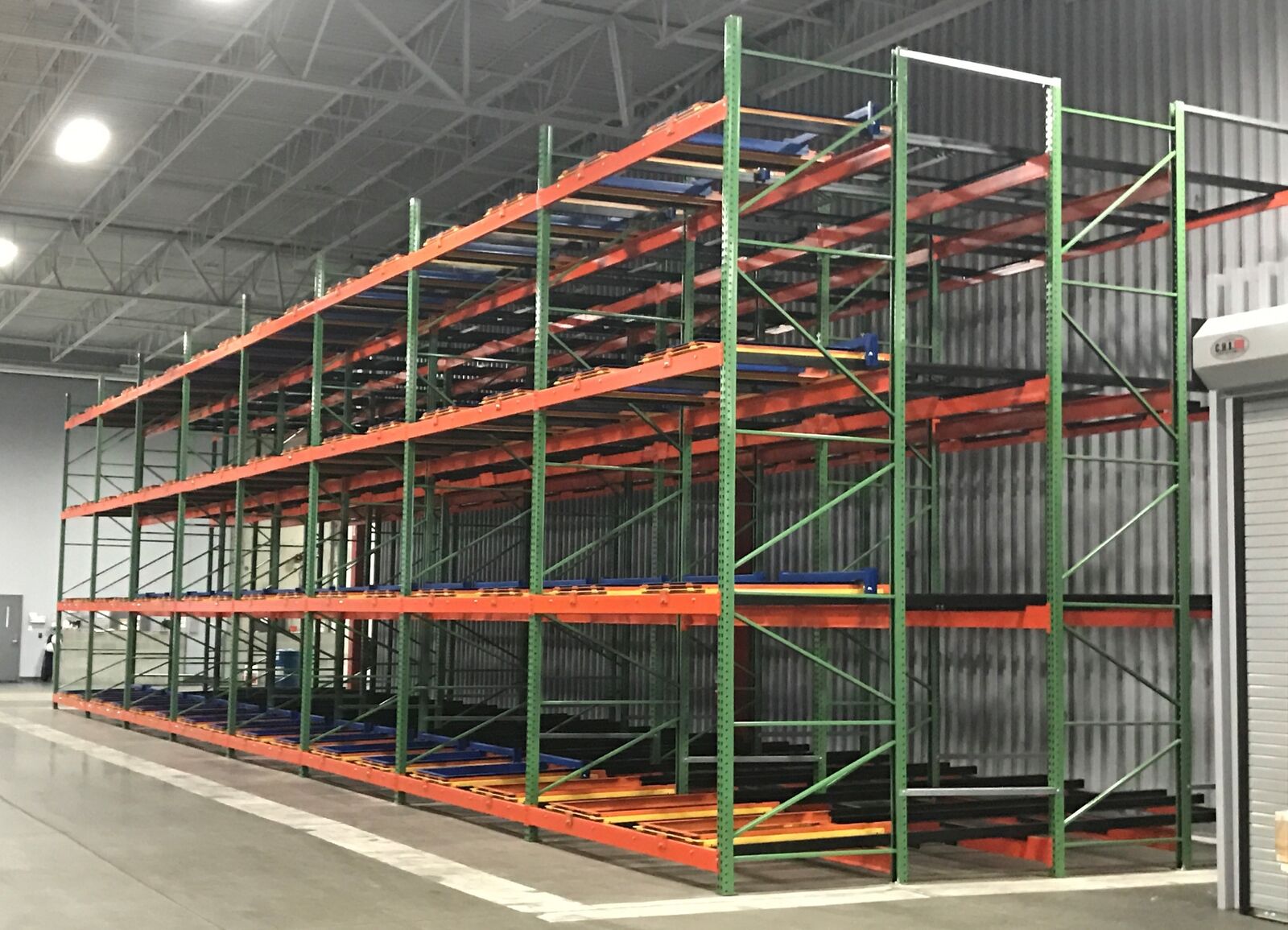 Pushback Rack storage system example