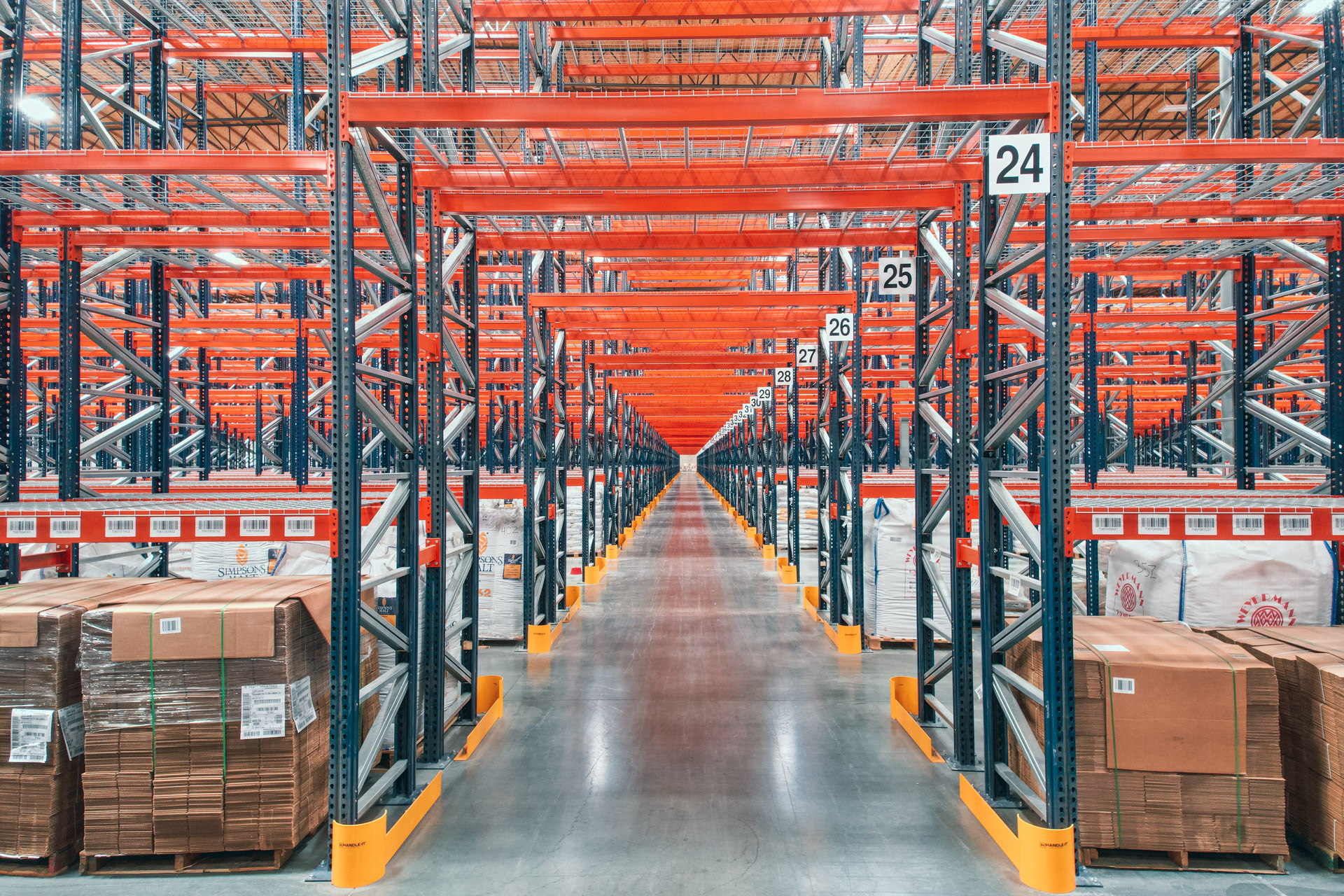 Industrial pallet racking installation in Summerlin warehouse